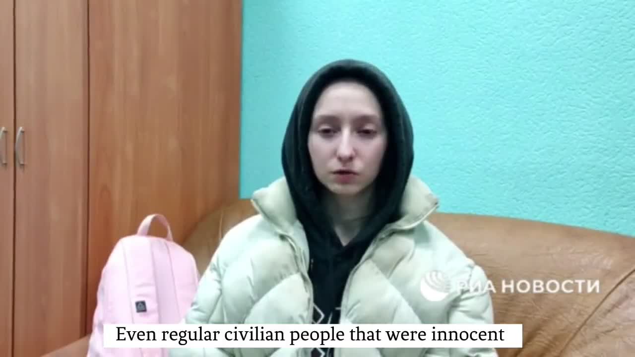 A resident of Mariupol, Lyubov Ustinova, told how neo-Nazis from Azov were proud of killing city residents (repost with subtitles)