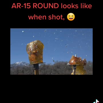 What some groups want you to think an AR-15 round looks like when fired, LOL🤣 #reality