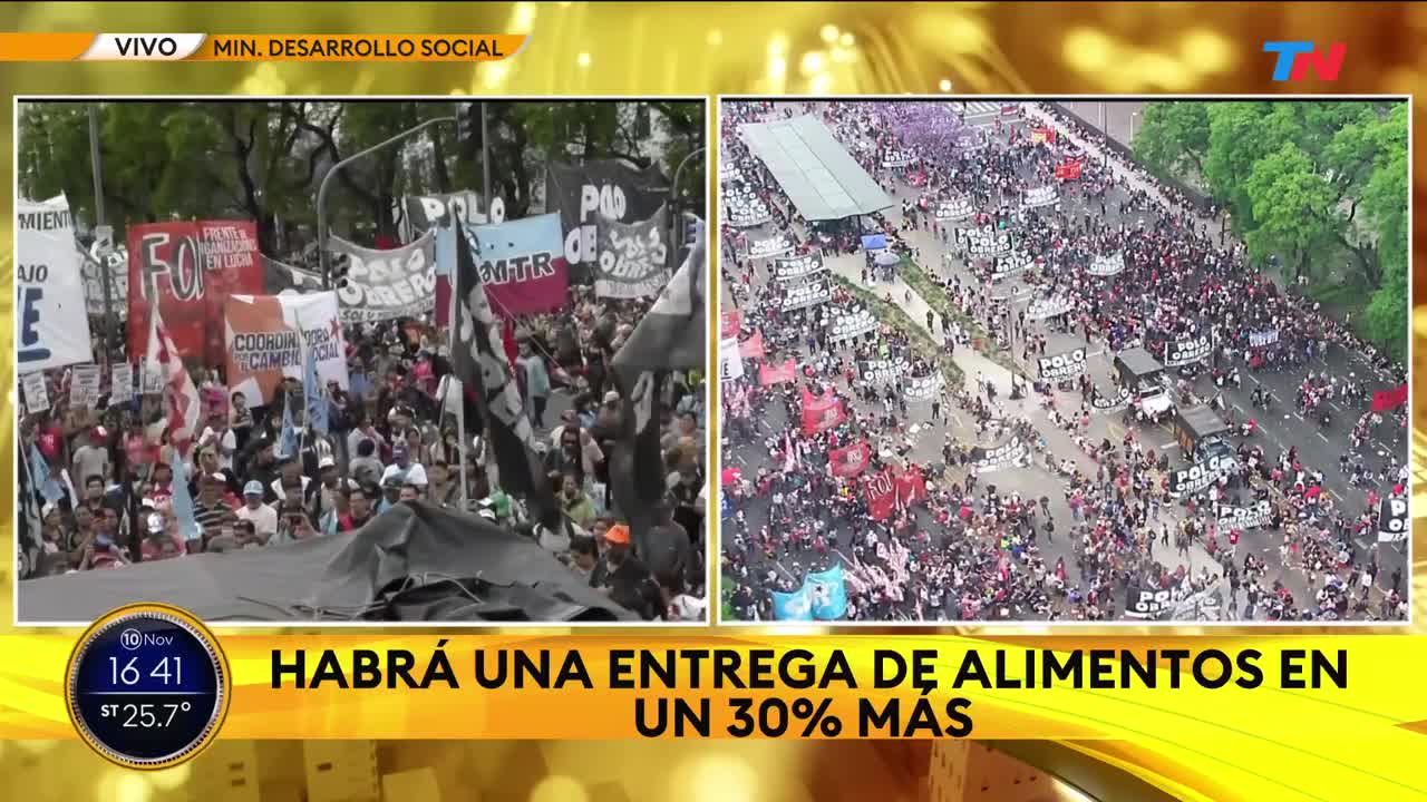 MARCHA PIQUETERA: Se levanta el corte en la Avenida 9 de Julio