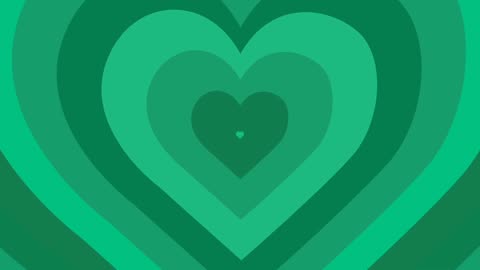 455. Heart Tunnel Background 💚Green Neon Heart T