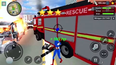 Captain America "Game" Rope Hero Ninja Gangster Crime in Vegas City - Android Gameplay