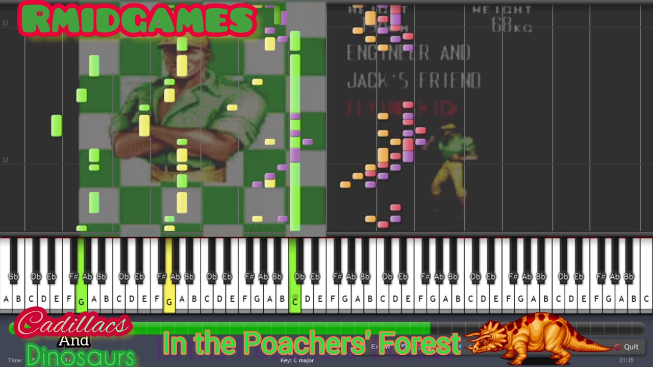 Cadillacs And Dinosaurs - In the Poachers' Forest ~ Piano ( Midi )