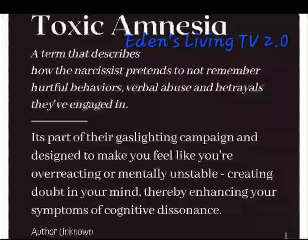 Toxic Amnesia