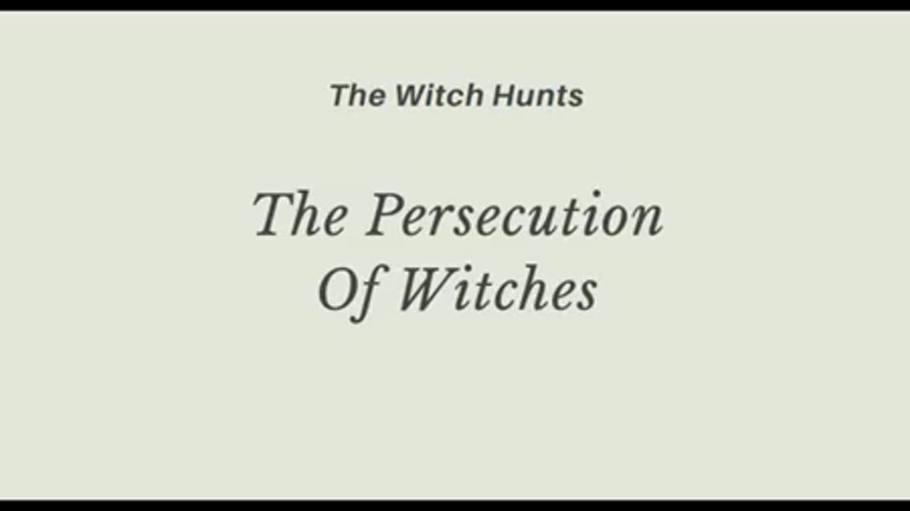 The Persecution of Witches