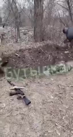 Ukrainian Nazi's bury their own soldiers alive for refusing to fight Russia. (Disturbing images)
