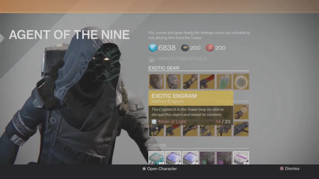 Destiny - Xur ''Leaked Exotic's'' (27/03/2015) NO MORE LEAKS? Agent Of The Nine / Exotic Items