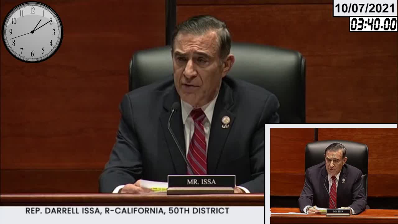 Rep Darrell Issa pummels A.G. Garland on FBI memo * 10-07-2021