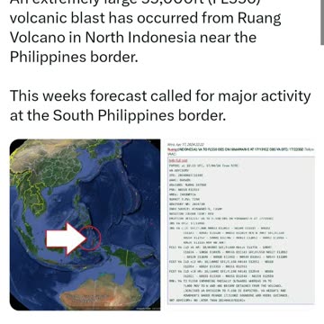 Extremely Large Volcanic Blast In Indonesia And 6.4 MAG Earthquake In Philippines