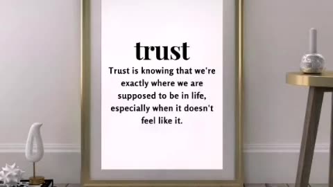 Daily Motivation - Trust is knowing that we are exactly where we are supposed...