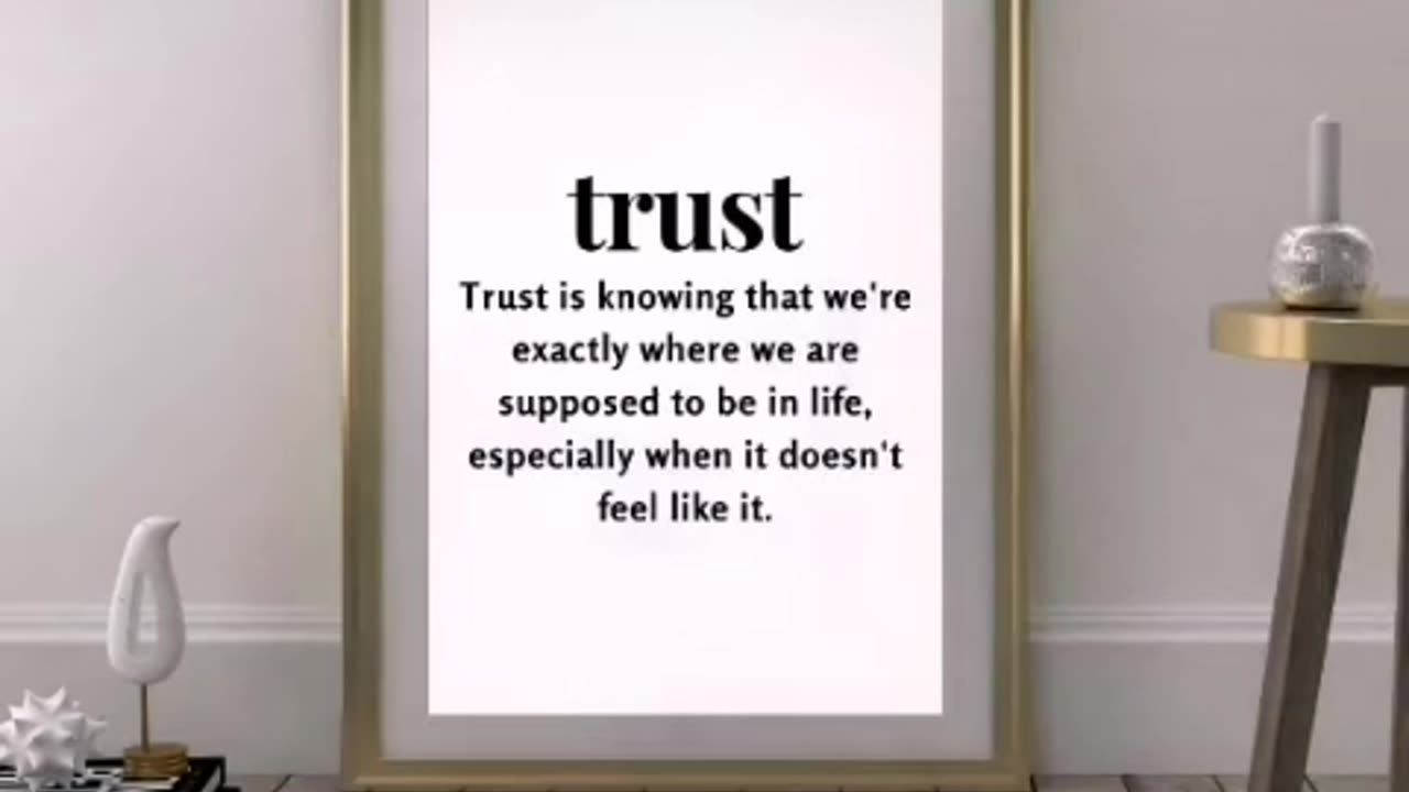 Daily Motivation - Trust is knowing that we are exactly where we are supposed...