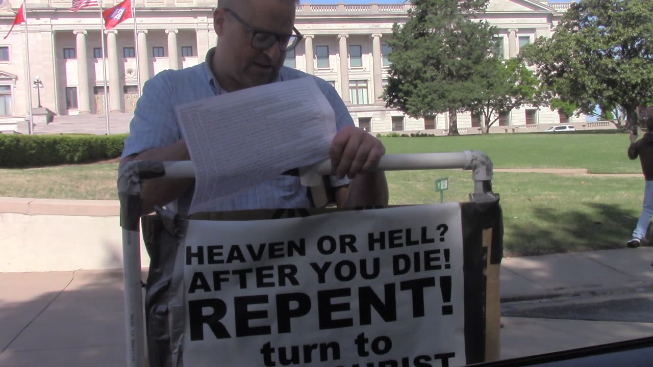 Prolife protesters at the Young Democrats meeting at the AR State Capitol