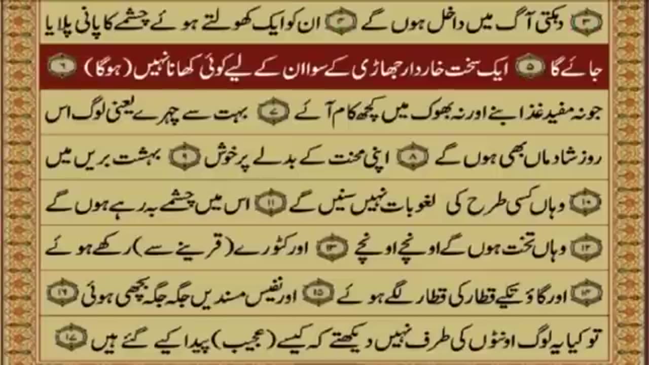 Quran only urdu translation para number 30