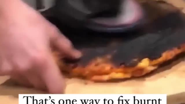 how to fix burnt pizza..😂😂 | pizza hack...