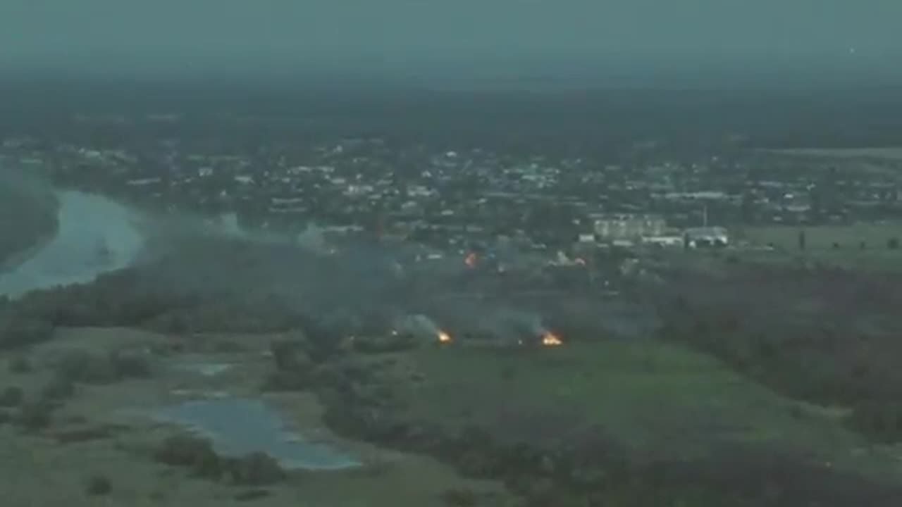 Czech MLRS RM-70 Vampire hitting the positions of the Russians in the Kherson region.