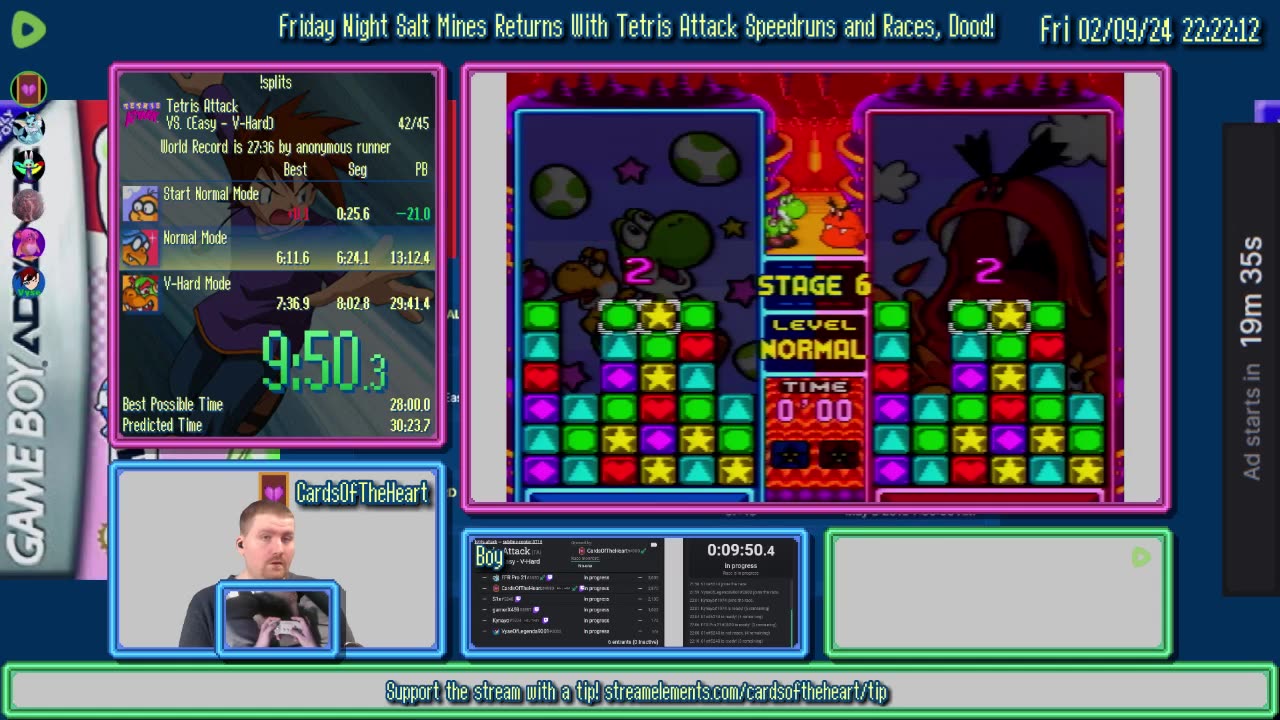 Friday Night Salt Mines - Hoping for a Longer Tetris Attack Speedrun Session, Dood!