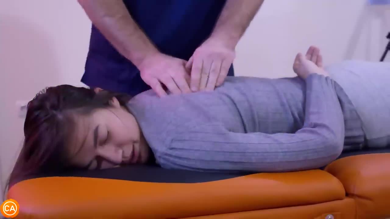 RELEASING Her Huge CHEST KNOTS, Painful Tension - ASMR Chiro