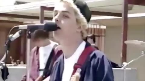 1990 Green Day Performing At Their High School