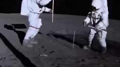 Neil Armstrong's moon landing video