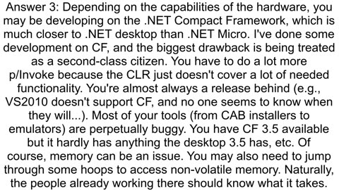 NET development for microprocessors