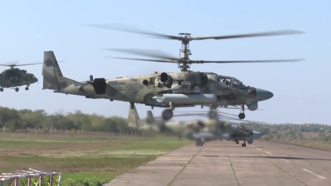 denazification: footage of army aviation crews in combat action