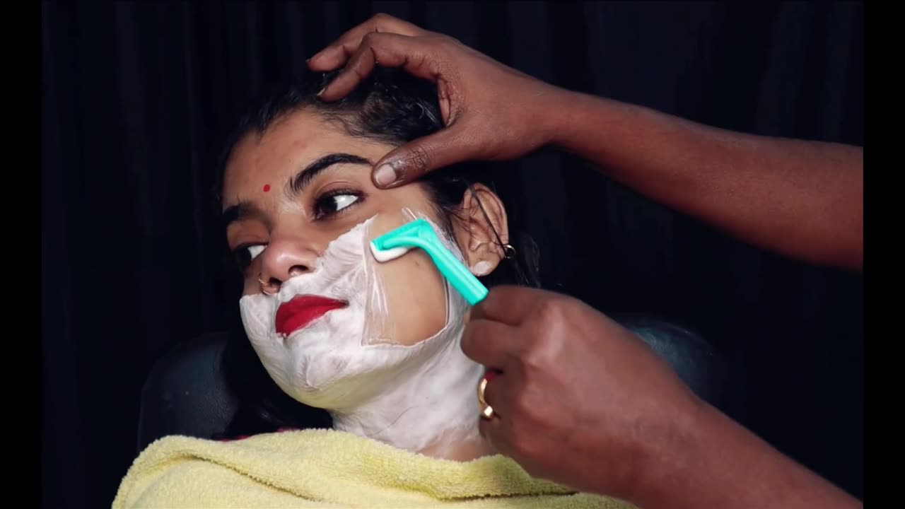 Face Shaving Of Women | female face shaving | how to shave on ladies face |