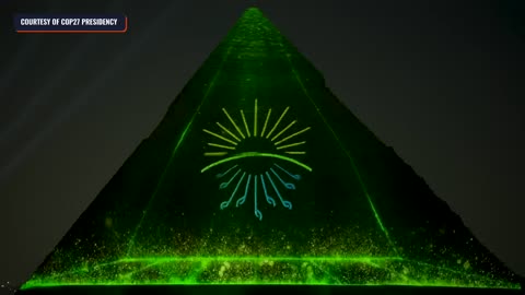 Egypt lights up pyramid for
