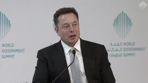 Mohammad Al Gergawi in a conversation with Elon Musk during WGS17