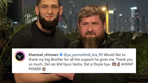 Khamzat Chimaev receives massive backlash from fans after meeting up with Kadyrov