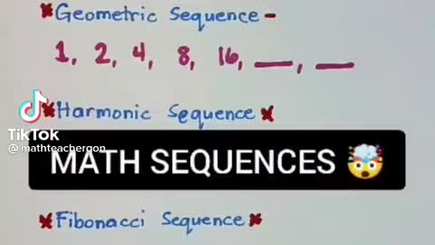 Math sequence for you to study