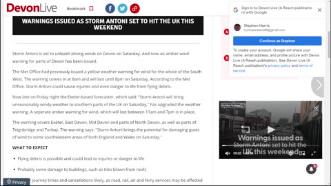 Uk Storm Antoni - comments