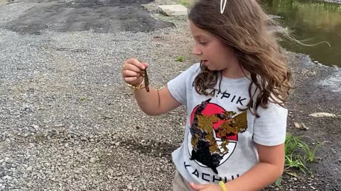 Newt Catching with Myla