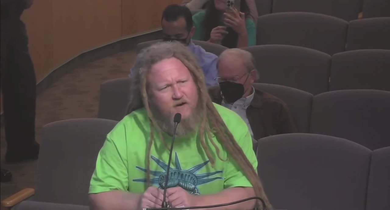 Angry Arizonan confronts the Maricopa County Board of Supervisors today.