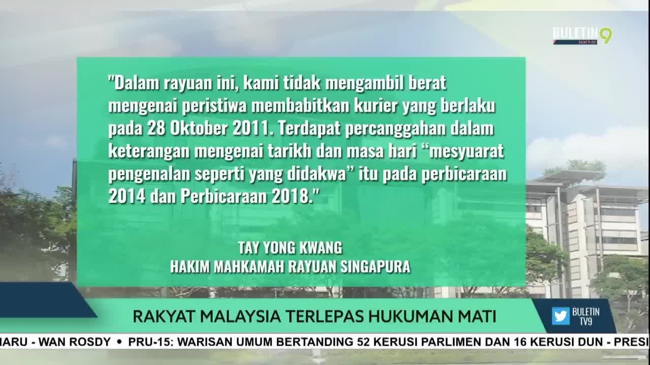 Rakyat Malaysia Terlepas Hukuman Mati