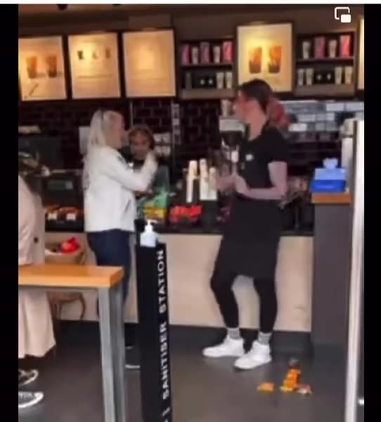 Transgender Starbucks Employee screams at woman for misgendering him.
