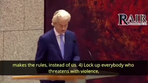 Geert Wilders aka “Dutch Donald Trump” Goes off on Islamic Muslims