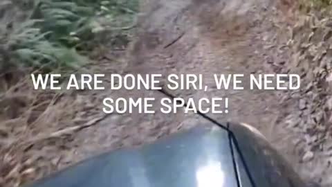 Siri all in her feelings! 4x4 out in the woods of Oregon!