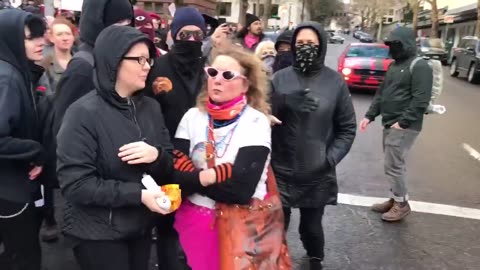 Feb 8 2020 Portland 1.6 antifa Accuses woman of calling police push her out into street