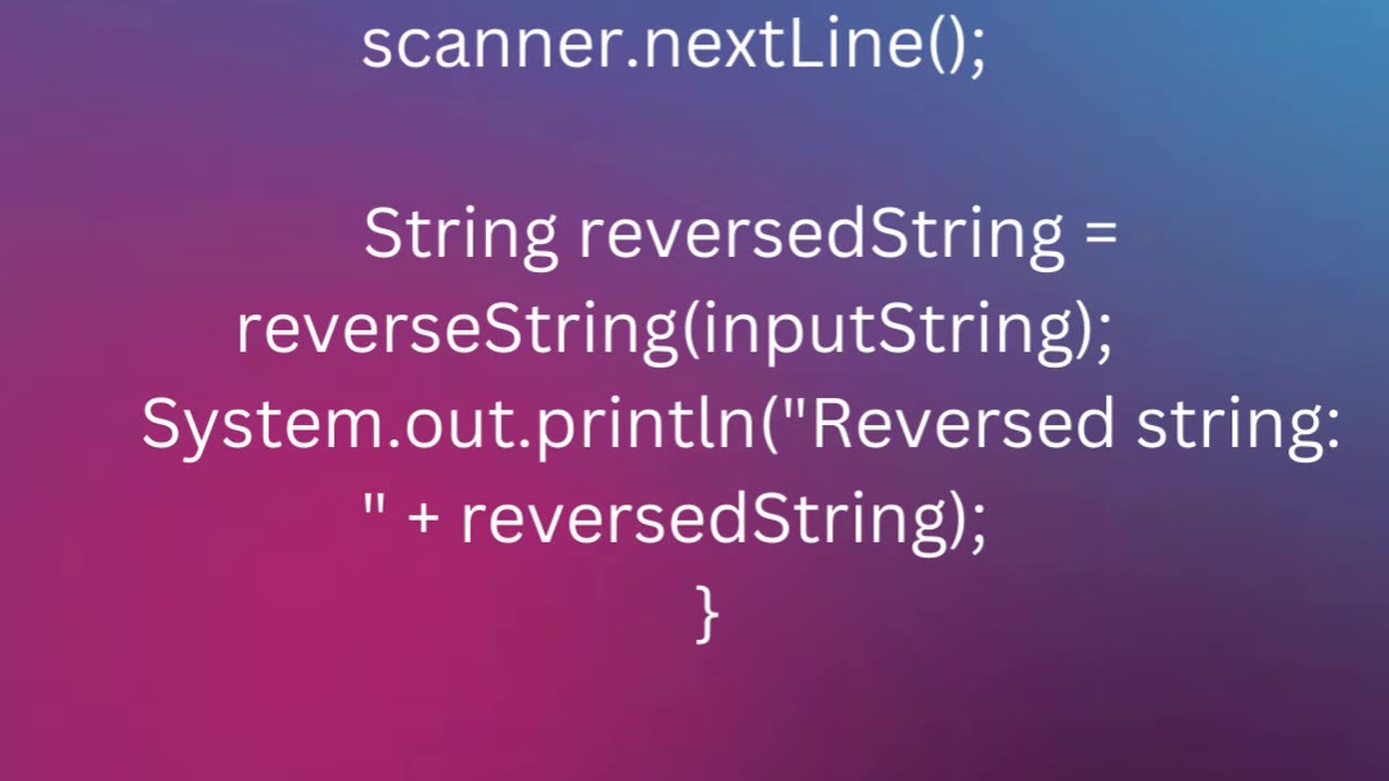 Reverse a String Program in Java