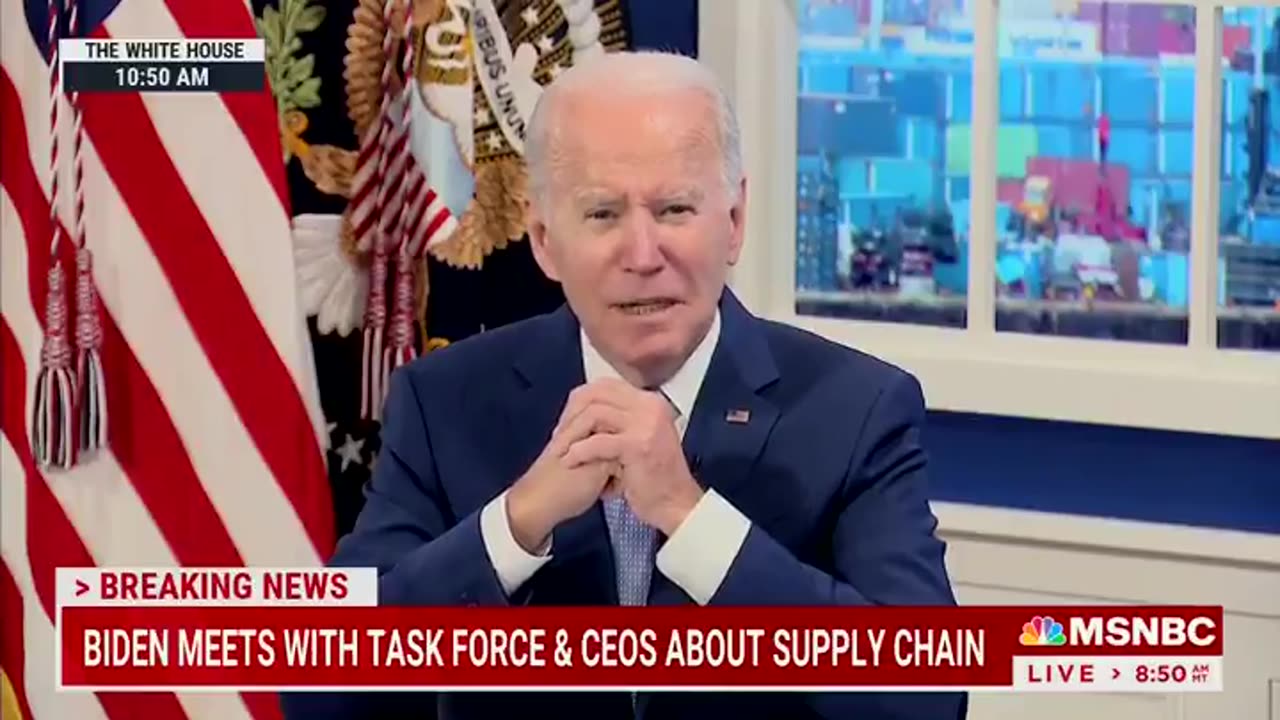 Joe Biden blames Trump for horrible Economy as he sits in front of a Fake Set