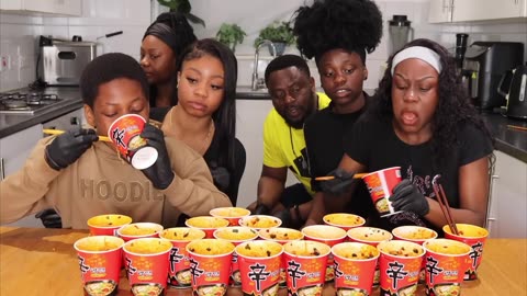 Noodles eating challenge