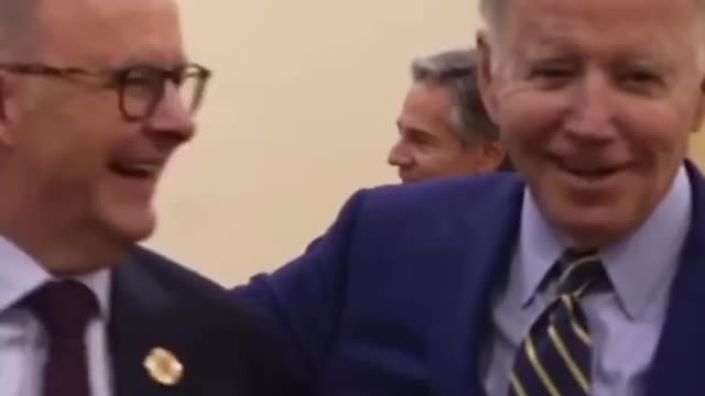 Australian PM Albanese meets fake Joe Biden.