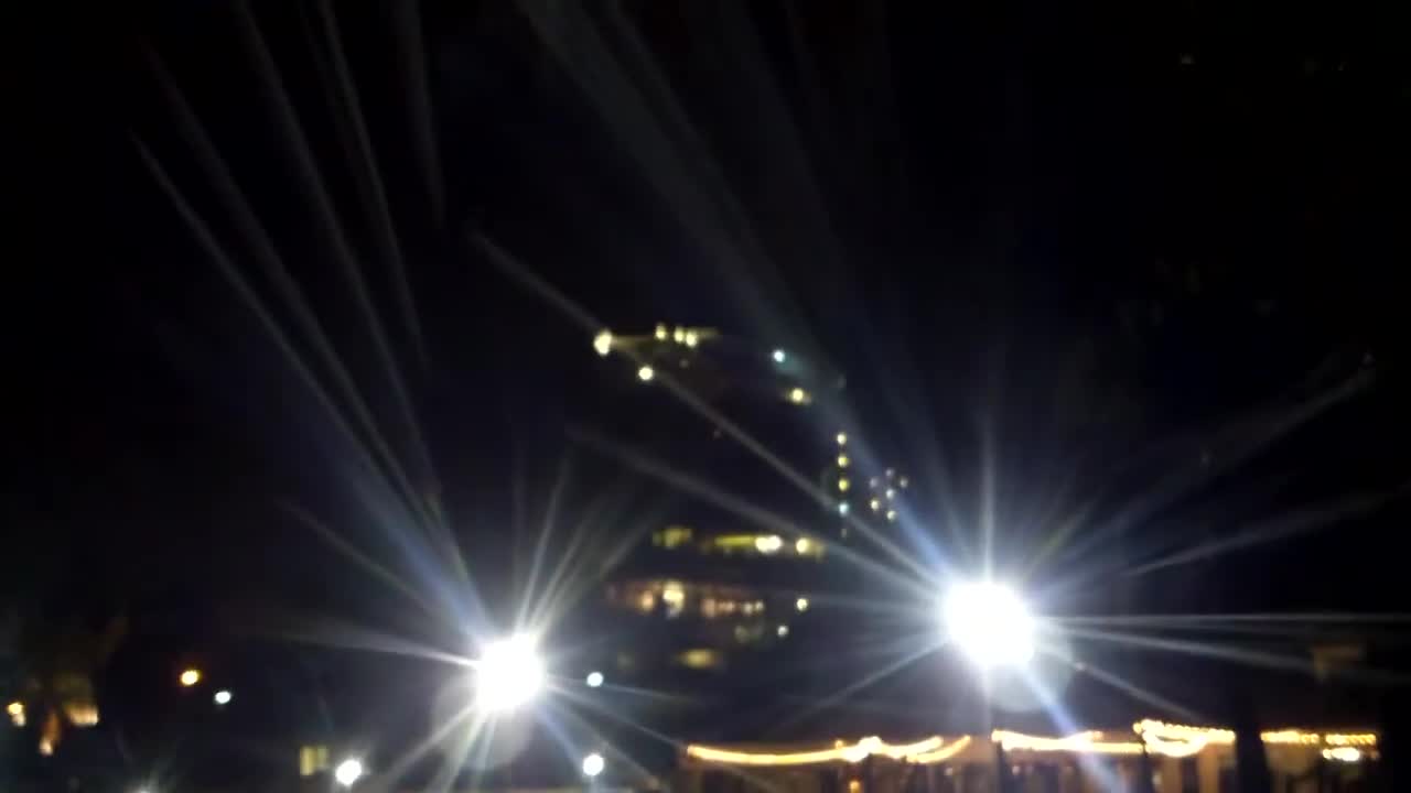 Santa Monica From the Beach At Night