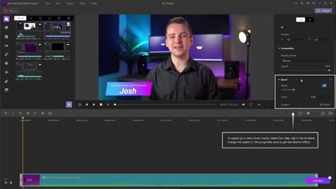 Change the clip speed DemoCreator Tutorial