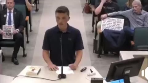 A student in Auburn high, Virginia blasts the school at a board meeting...