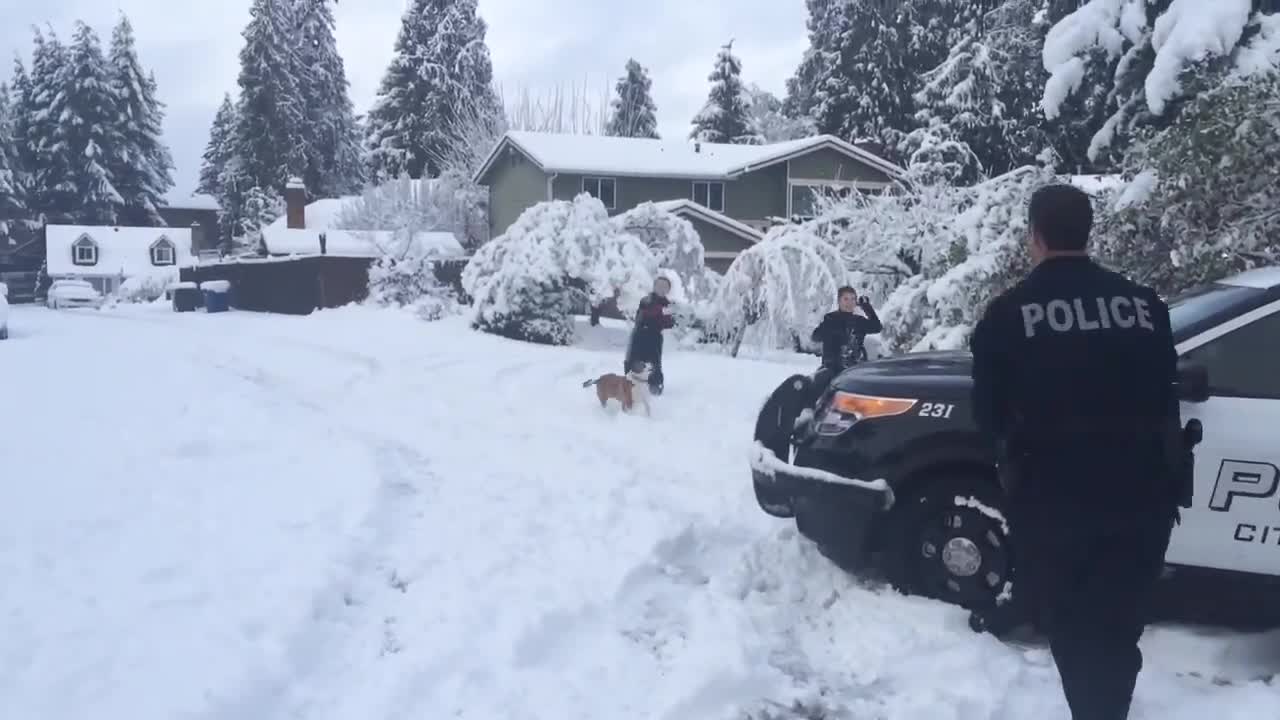 A savage snowball ambush captured on video!