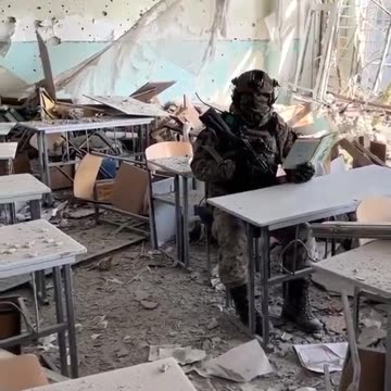 Ukrainian Soldier Returns to Childhood School