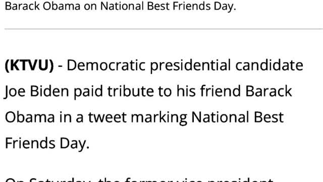 'Michaels husband' Barack nominating pedojoe as his 'best friend' using PIZZA..