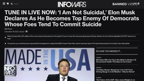 Elon Musk Fears Deep State Of Democrats Might Kill Him And Call It Suicide