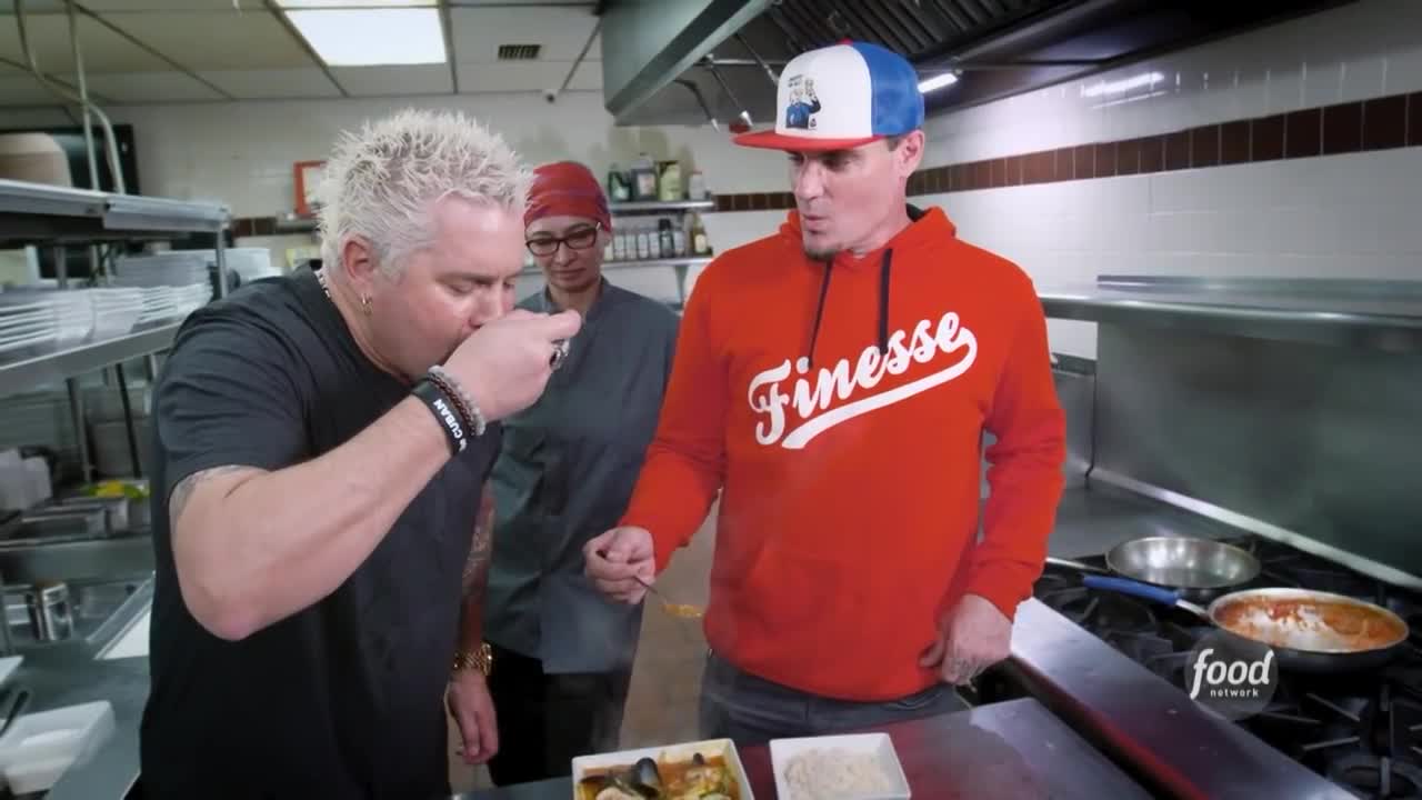 Guy Fieri Eats Brazilian Seafood Moqueca | Diners, Drive-ins and Dives with Guy Fieri | Food Network