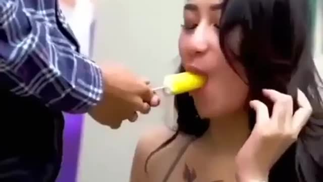 Fucek ice cream blowjob